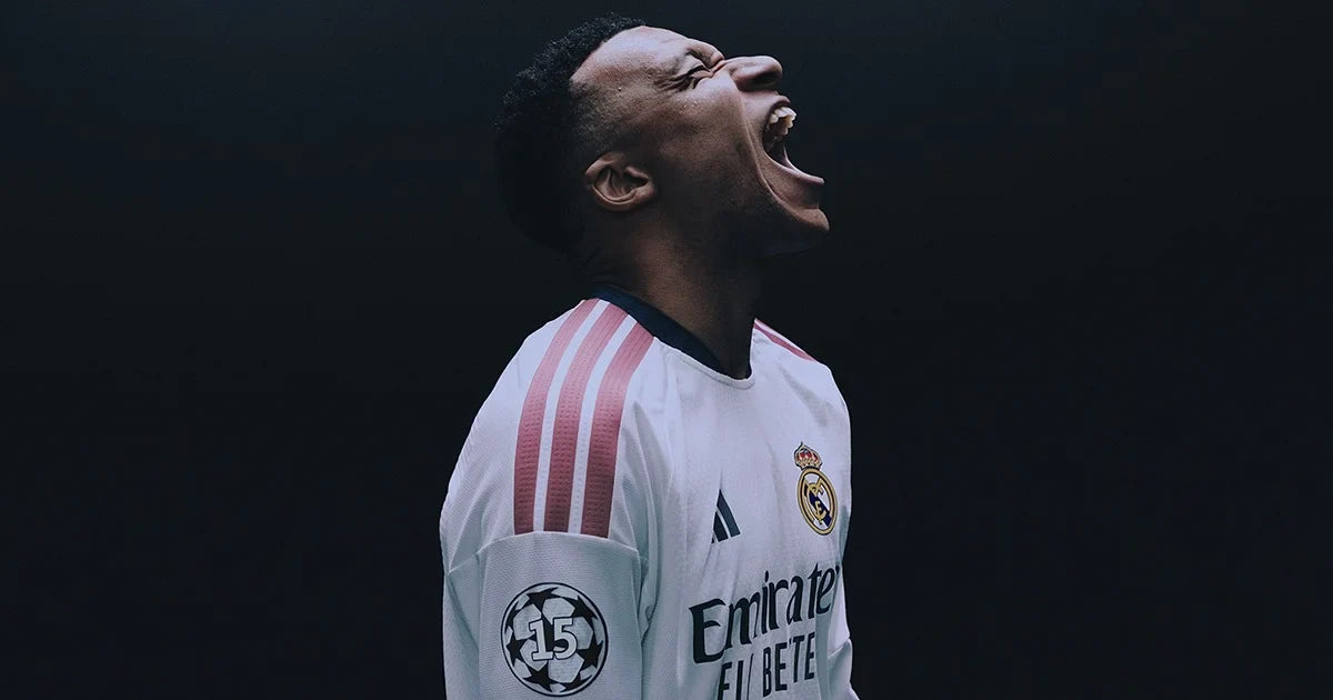 Real Madrid Home Kit Player Version Long Sleeves 2026-27 - studio background