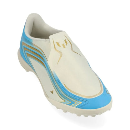 ADIDAS F50 Messi League Laceless TF El Ultimo Tango - Ivory/Semi Blue Burst/Icey Blue Kids edition