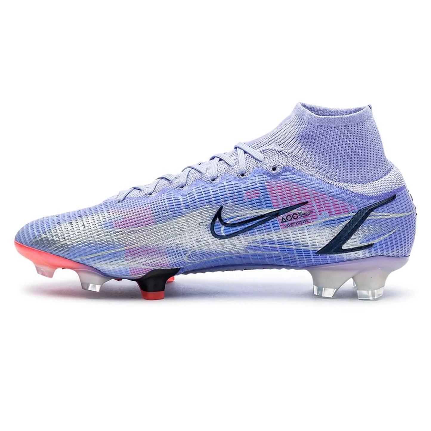 NIKE MERCURIAL SUPERFLY 8 ELITE FG KM FLAMES- Violet/Argente