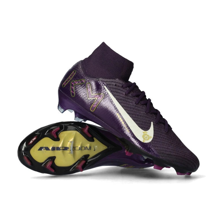 NIKE AIR ZOOM MERCURIAL SUPERFLY 10 ELITE FG MBAPPE Personal Edition - Grand Purple/Pale Ivory