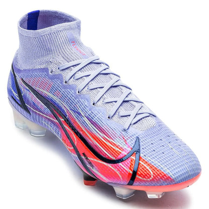 NIKE MERCURIAL SUPERFLY 8 ELITE FG KM FLAMES- Violet/Argente